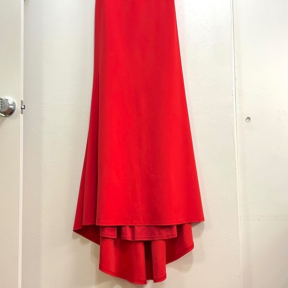 Tadashi Shoji Kayo Cross Back Crepe Gown - Picture 5 of 12